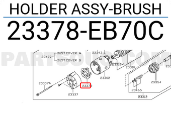 Nissan 23378EB70C HOLDER ASSY-BRUSH