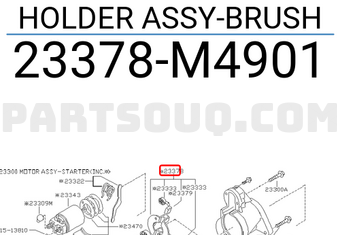 Nissan 23378M4901 HOLDER ASSY-BRUSH