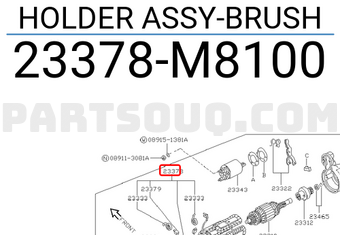 Nissan 23378M8100 HOLDER ASSY-BRUSH