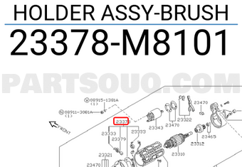 Nissan 23378M8101 HOLDER ASSY-BRUSH