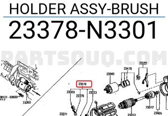 Nissan 23378N3301 HOLDER ASSY-BRUSH