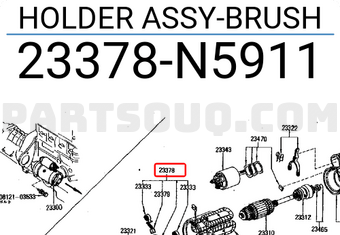 Nissan 23378N5911 HOLDER ASSY-BRUSH
