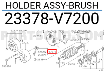 Nissan 23378V7200 HOLDER ASSY-BRUSH