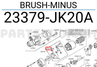 Nissan 23379JK20A BRUSH-MINUS