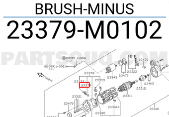 Nissan 23379M0102 BRUSH-MINUS