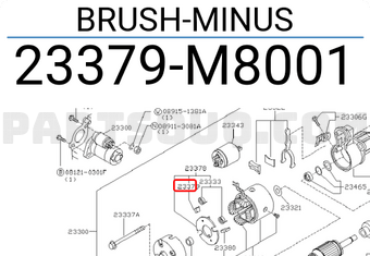 Nissan 23379M8001 BRUSH-MINUS