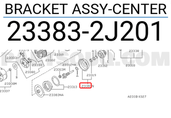Nissan 233832J201 BRACKET ASSY-CENTER