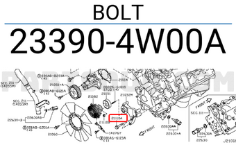 Nissan 233904W00A BOLT