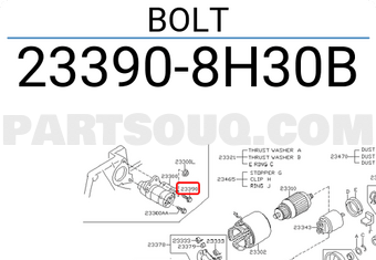 Nissan 233908H30B BOLT