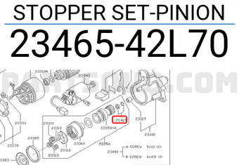 Nissan 2346542L70 STOPPER SET-PINION