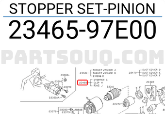 Nissan 2346597E00 STOPPER SET-PINION