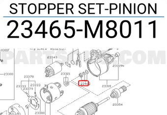 Nissan 23465M8011 STOPPER SET-PINION
