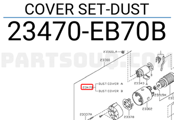Nissan 23470EB70B COVER SET-DUST