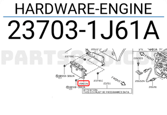 Nissan 237031J61A HARDWARE-ENGINE