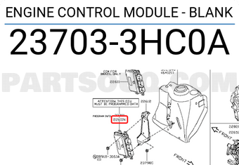 Nissan 237033HC0A ENGINE CONTROL MODULE - BLANK