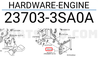 Nissan 237033SA0A HARDWARE-ENGINE