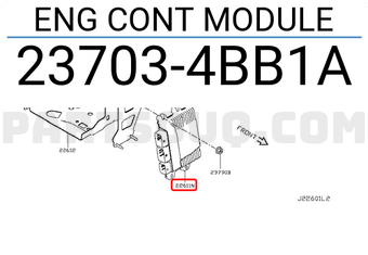 Nissan 237034BB1A ENG CONT MODULE