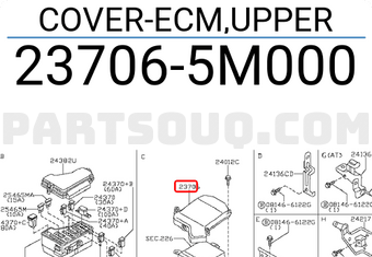 Nissan 237065M000 COVER-ECM,UPPER