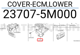 Nissan 237075M000 COVER-ECM,LOWER