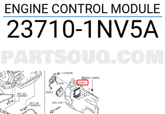 Nissan 237101NV5A ENGINE CONTROL MODULE