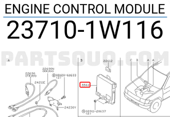 Nissan 237101W116 ENGINE CONTROL MODULE