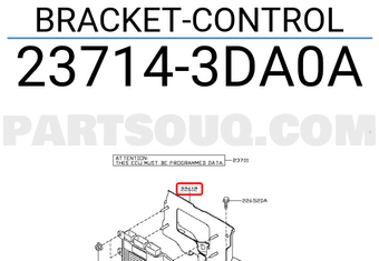 Nissan 237143DA0A BRACKET-CONTROL