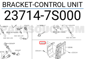 Nissan 237147S000 BRACKET-CONTROL UNIT