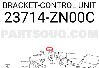 Nissan 23714ZN00C BRACKET-CONTROL UNIT