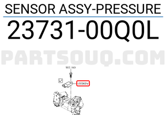 Nissan 2373100Q0L SENSOR ASSY-PRESSURE