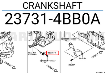 Nissan 237314BB0A CRANKSHAFT