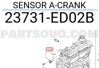 Nissan 23731ED02B SENSOR A-CRANK
