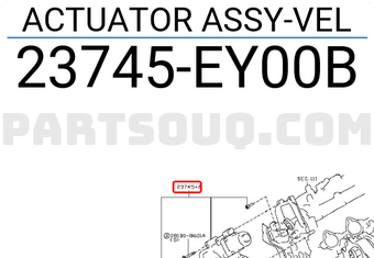 Nissan 23745EY00B ACTUATOR ASSY-VEL