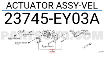 Nissan 23745EY03A ACTUATOR ASSY-VEL