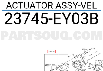 Nissan 23745EY03B ACTUATOR ASSY-VEL