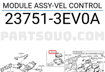 Nissan 237513EV0A MODULE ASSY-VEL CONTROL