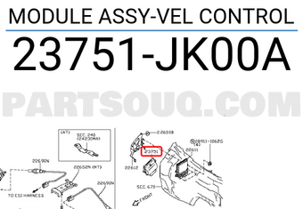 Nissan 23751JK00A MODULE ASSY-VEL CONTROL