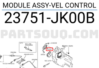 Nissan 23751JK00B MODULE ASSY-VEL CONTROL