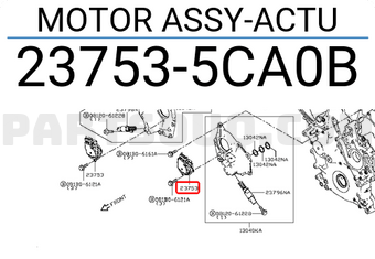 Nissan 237535CA0B MOTOR ASSY-ACTU