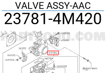 Nissan 237814M420 VALVE ASSY-AAC