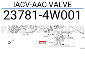 Nissan 237814W001 IACV-AAC VALVE