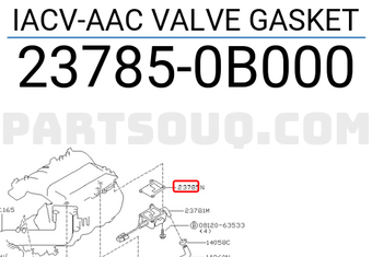 Nissan 237850B000 IACV-AAC VALVE GASKET
