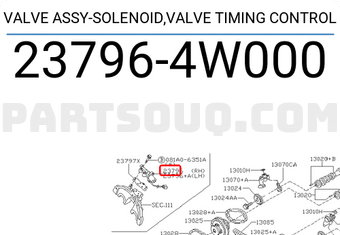 Nissan 237964W000 VALVE ASSY-SOLENOID,VALVE TIMING CONTROL