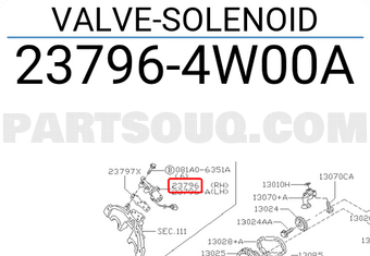 Nissan 237964W00A VALVE-SOLENOID