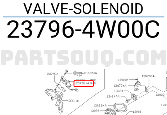 Nissan 237964W00C VALVE-SOLENOID