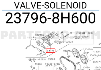 Nissan 237968H600 VALVE-SOLENOID