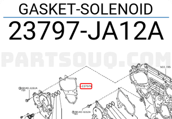 Nissan 23797JA12A GASKET-SOLENOID