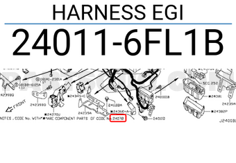Nissan 240116FL1B HARNESS EGI
