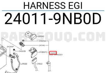 Nissan 240119NB0D HARNESS EGI