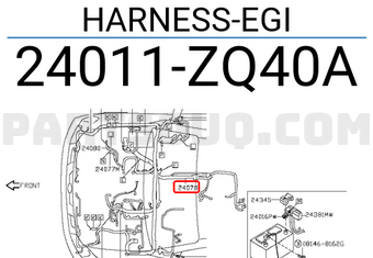 Nissan 24011ZQ40A HARNESS-EGI