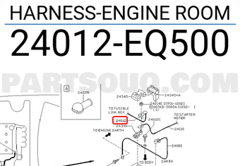 Nissan 24012EQ500 HARNESS-ENGINE ROOM